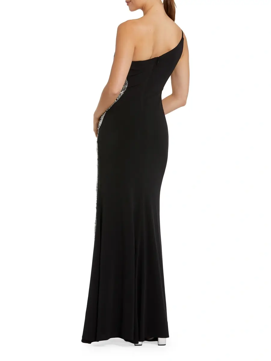 Mac Duggal Women's Embellished One-Shoulder Jersey Gown | Thumbnail 2 Mac Duggal Women's Embellished One-Shoulder Jersey Gown | Thumbnail 2