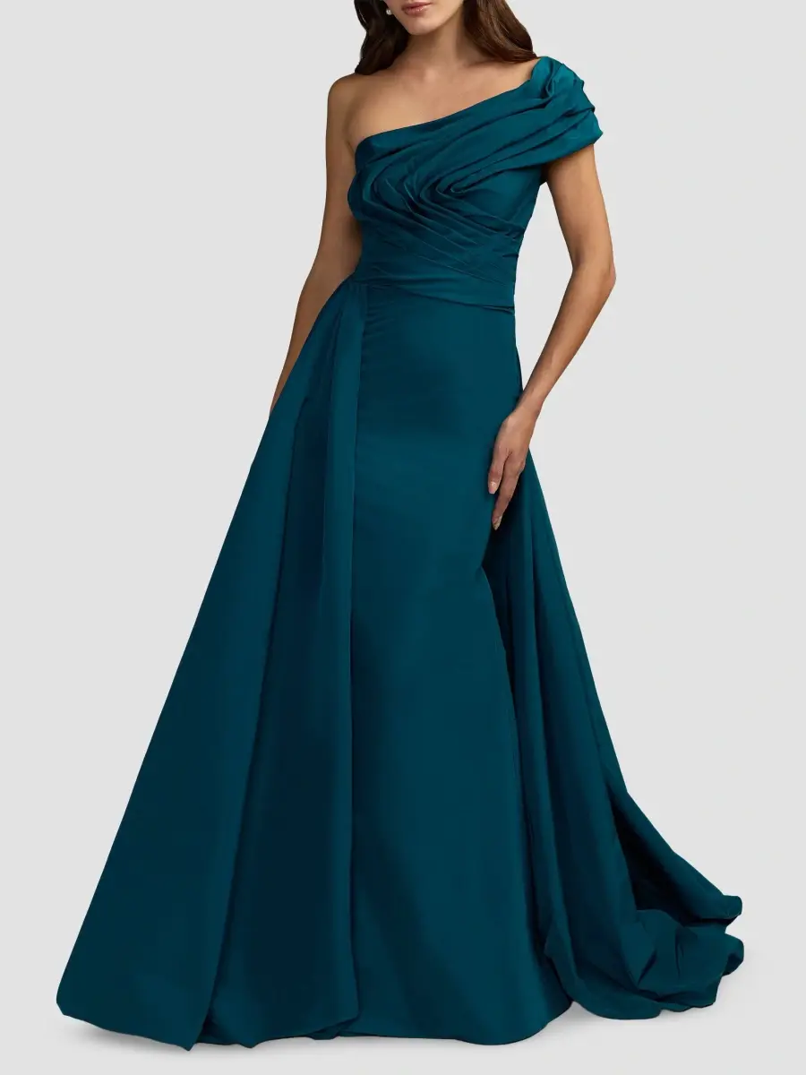 Mac Duggal Women's Faille One-Shoulder Gown | Thumbnail 2 Mac Duggal Women's Faille One-Shoulder Gown | Thumbnail 2