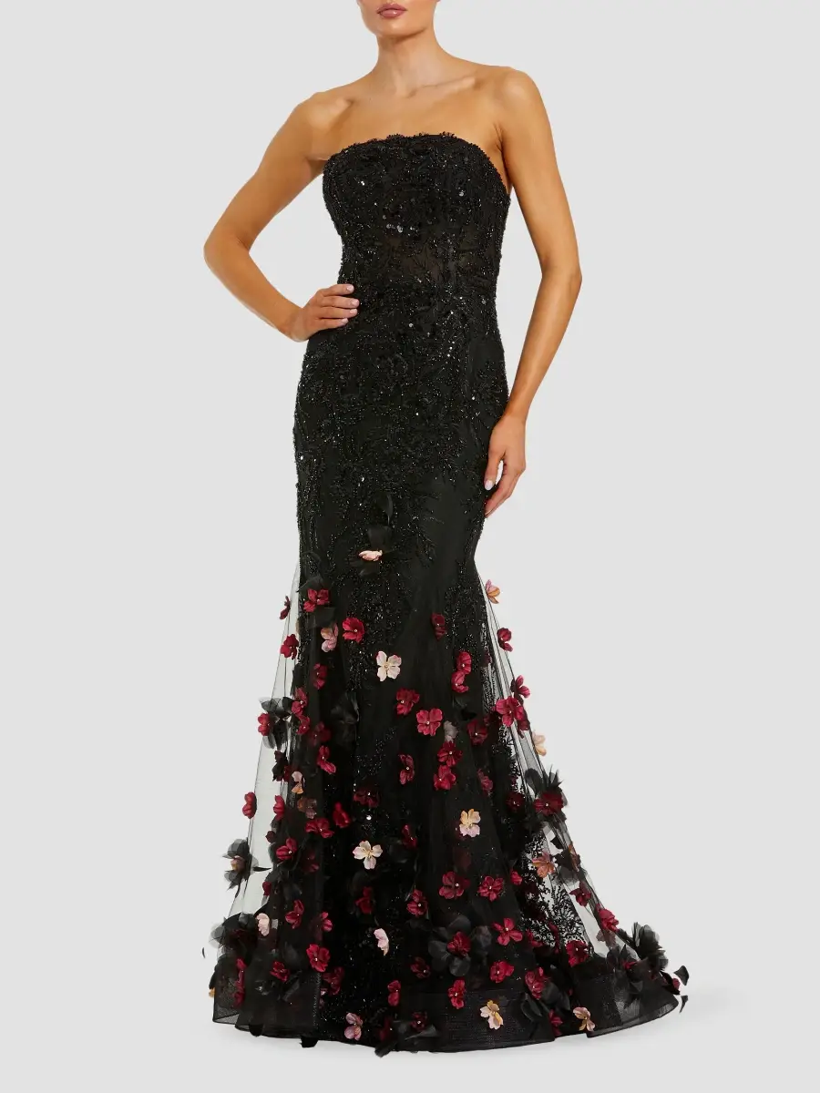 Mac Duggal Women's Embellished Strapless Mermaid Gown | Thumbnail 2 Mac Duggal Women's Embellished Strapless Mermaid Gown | Thumbnail 2