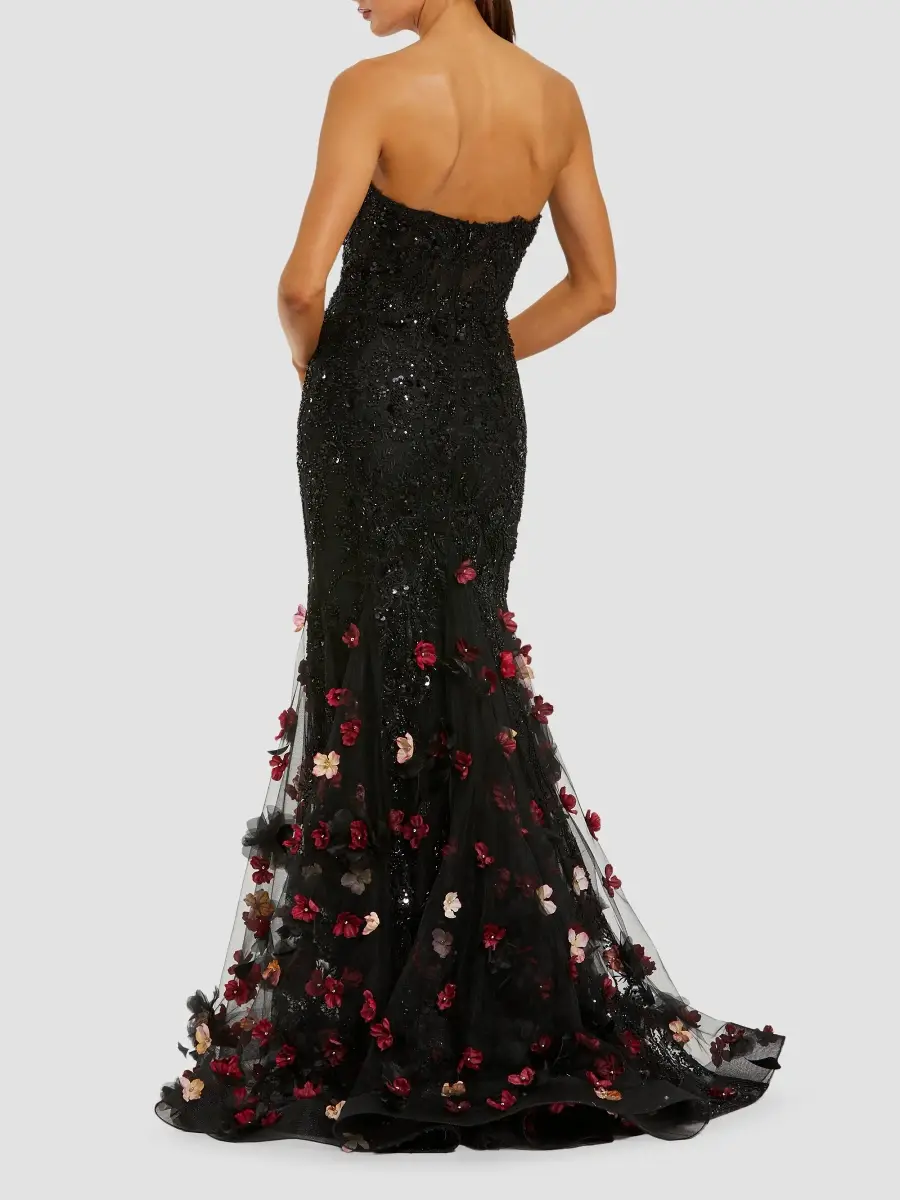 Mac Duggal Women's Embellished Strapless Mermaid Gown | Thumbnail 3 Mac Duggal Women's Embellished Strapless Mermaid Gown | Thumbnail 3