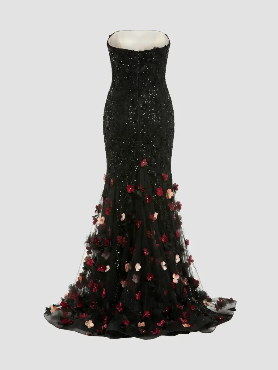 Mac Duggal Women's Embellished Strapless Mermaid Gown | Thumbnail 5 Mac Duggal Women's Embellished Strapless Mermaid Gown | Thumbnail 5