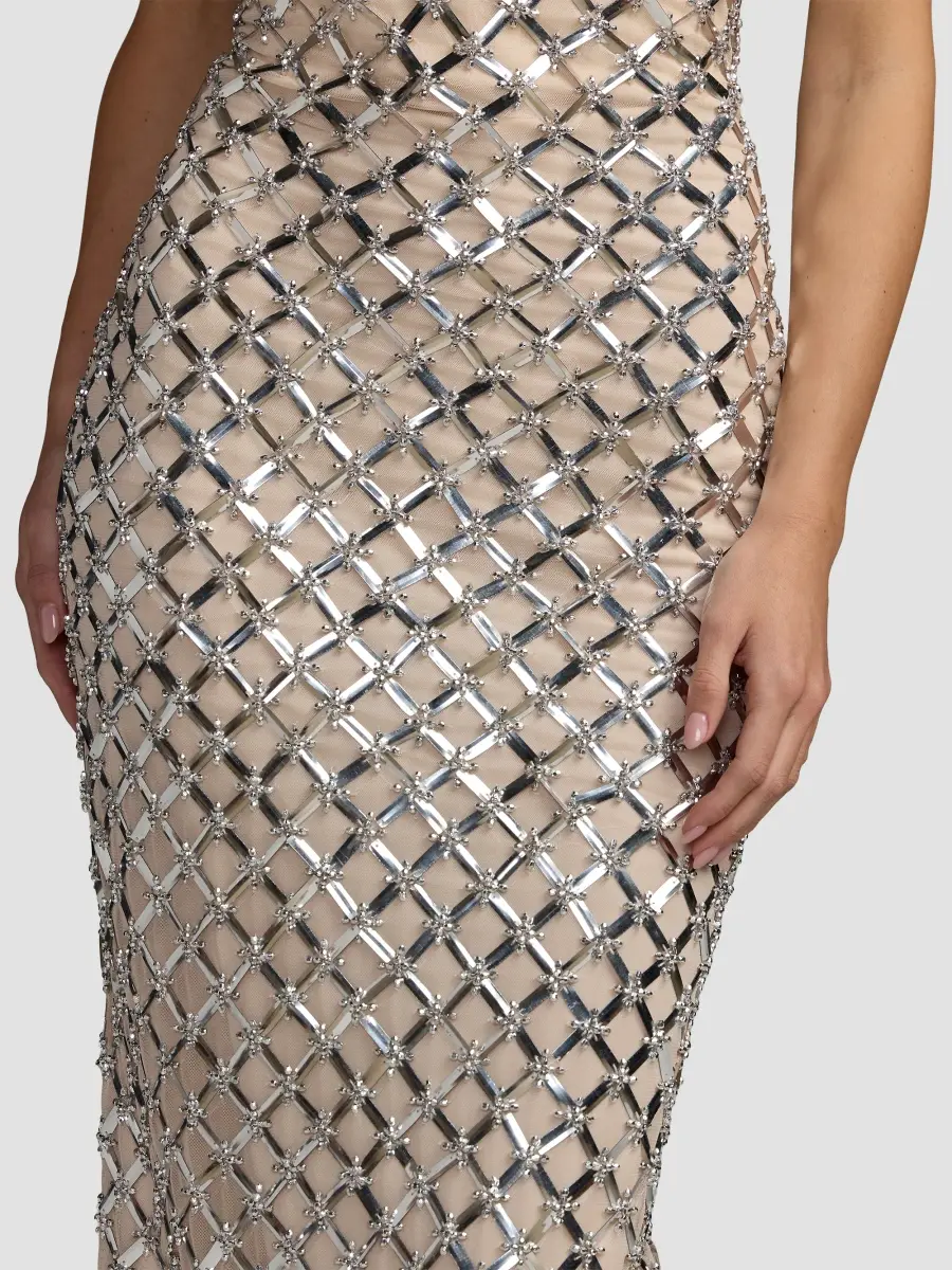 Mac Duggal Women's Sequin Lattice Strapless Gown | Thumbnail 5 Mac Duggal Women's Sequin Lattice Strapless Gown | Thumbnail 5