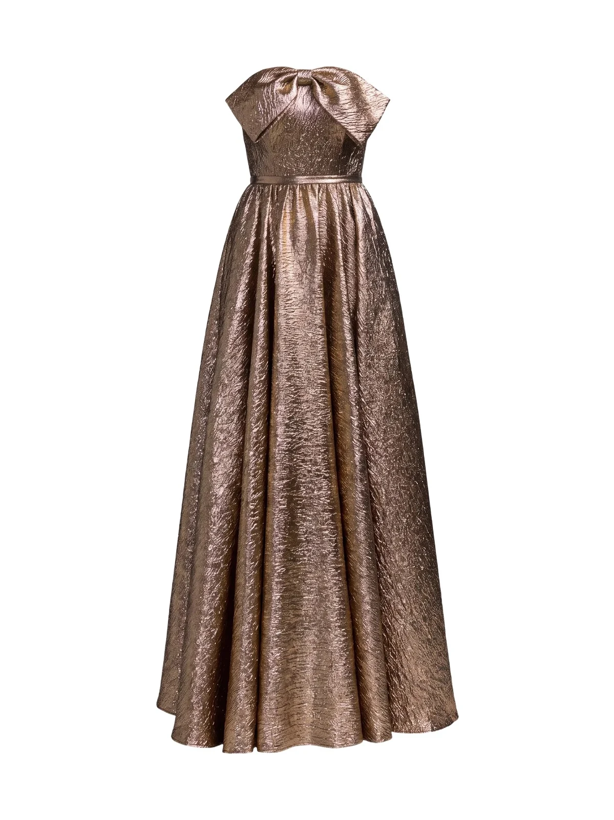 Mac Duggal Women's Metallic Brocade Bow Strapless Gown