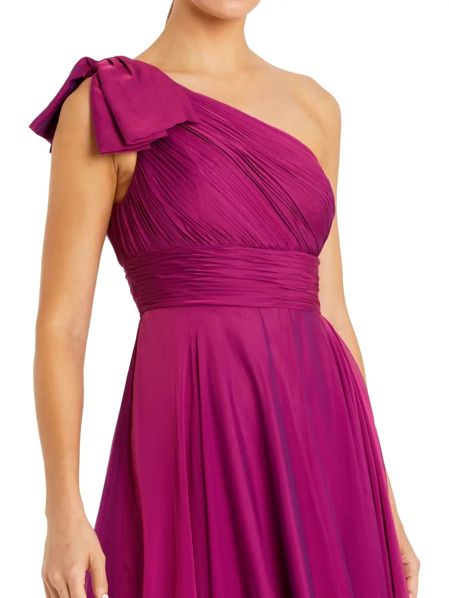 Mac Duggal Women's Ieena 1 Bow-Detailed Satin A-Line Gown | Thumbnail 3 Mac Duggal Women's Ieena 1 Bow-Detailed Satin A-Line Gown | Thumbnail 3
