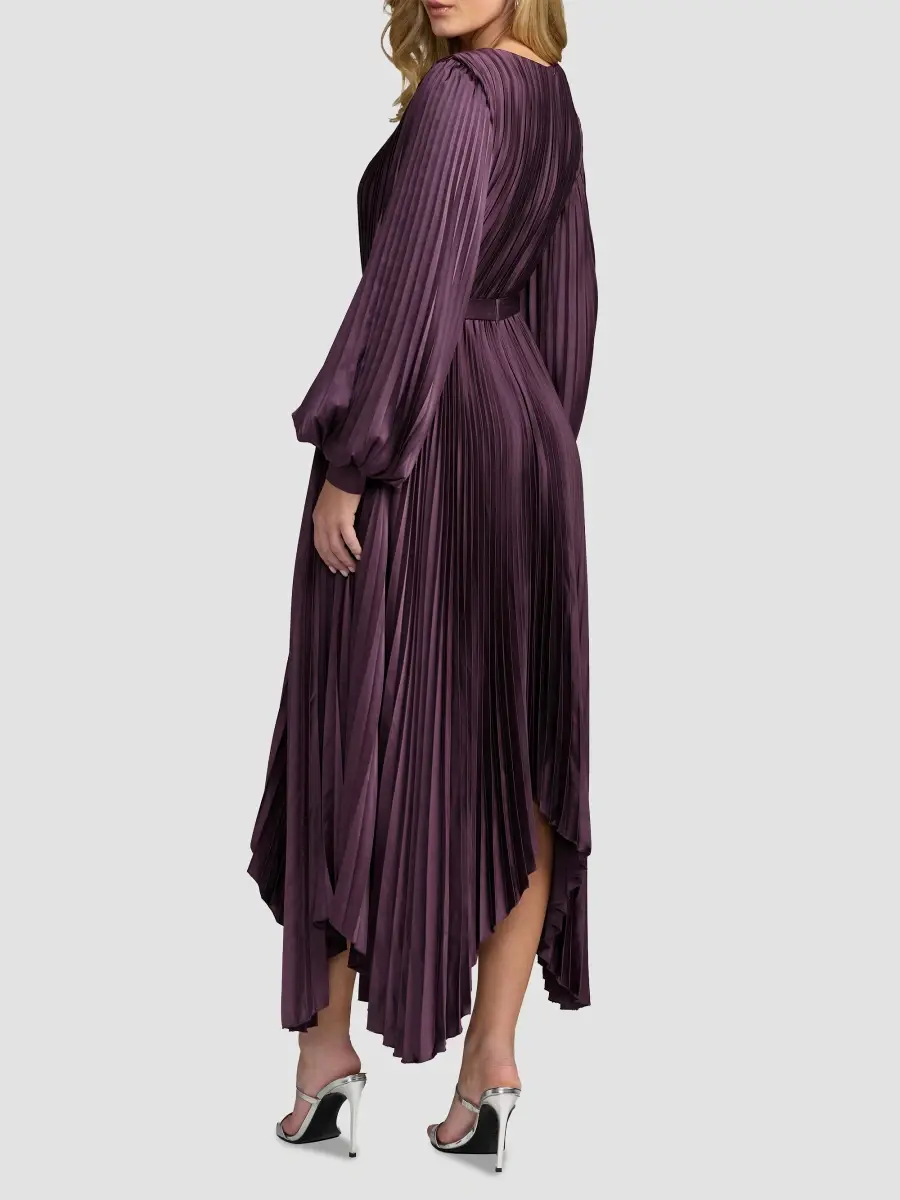 Mac Duggal Women's Ieena Pleated Midi-Dress | Thumbnail 3