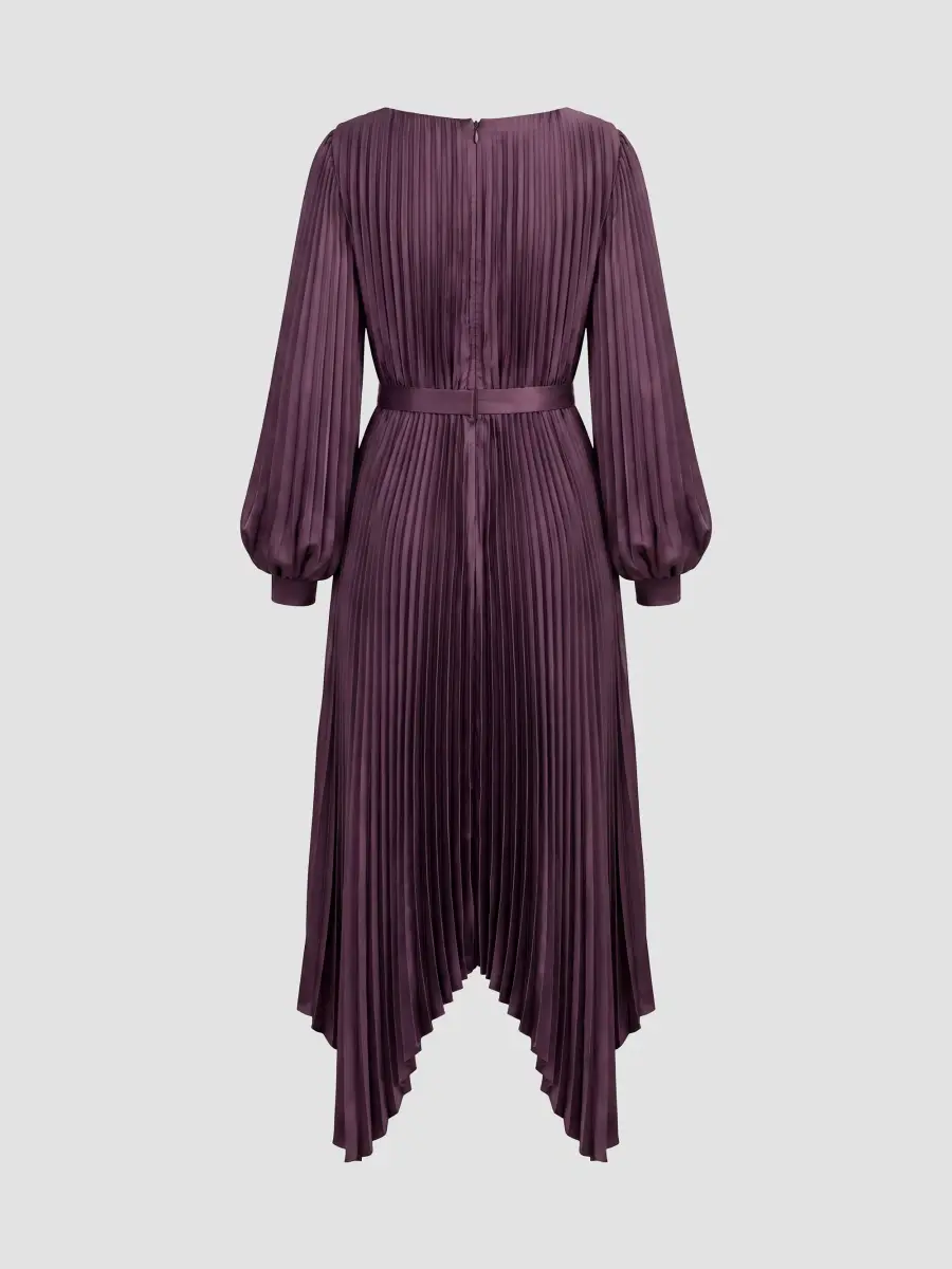 Mac Duggal Women's Ieena Pleated Midi-Dress | Thumbnail 6