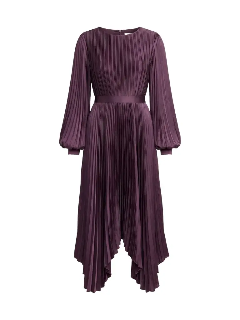 Mac Duggal Women's Ieena Pleated Midi-Dress