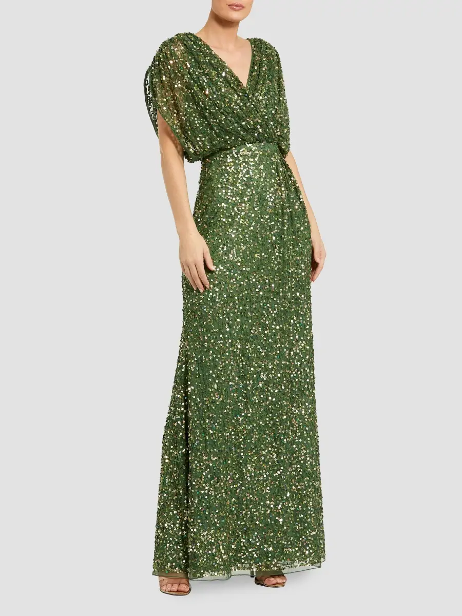 Mac Duggal Women's Evening Metallic Blouson Gown | Thumbnail 3 Mac Duggal Women's Evening Metallic Blouson Gown | Thumbnail 3
