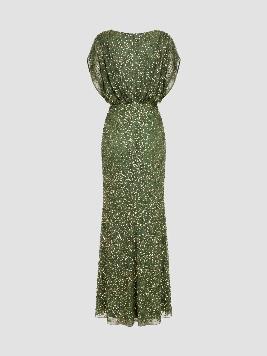 Mac Duggal Women's Evening Metallic Blouson Gown | Thumbnail 6 Mac Duggal Women's Evening Metallic Blouson Gown | Thumbnail 6