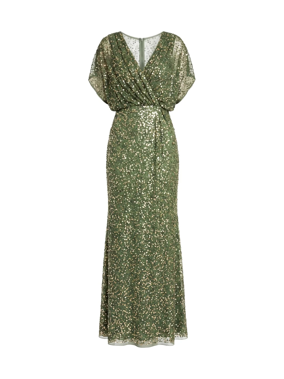 Mac Duggal Women's Evening Metallic Blouson Gown