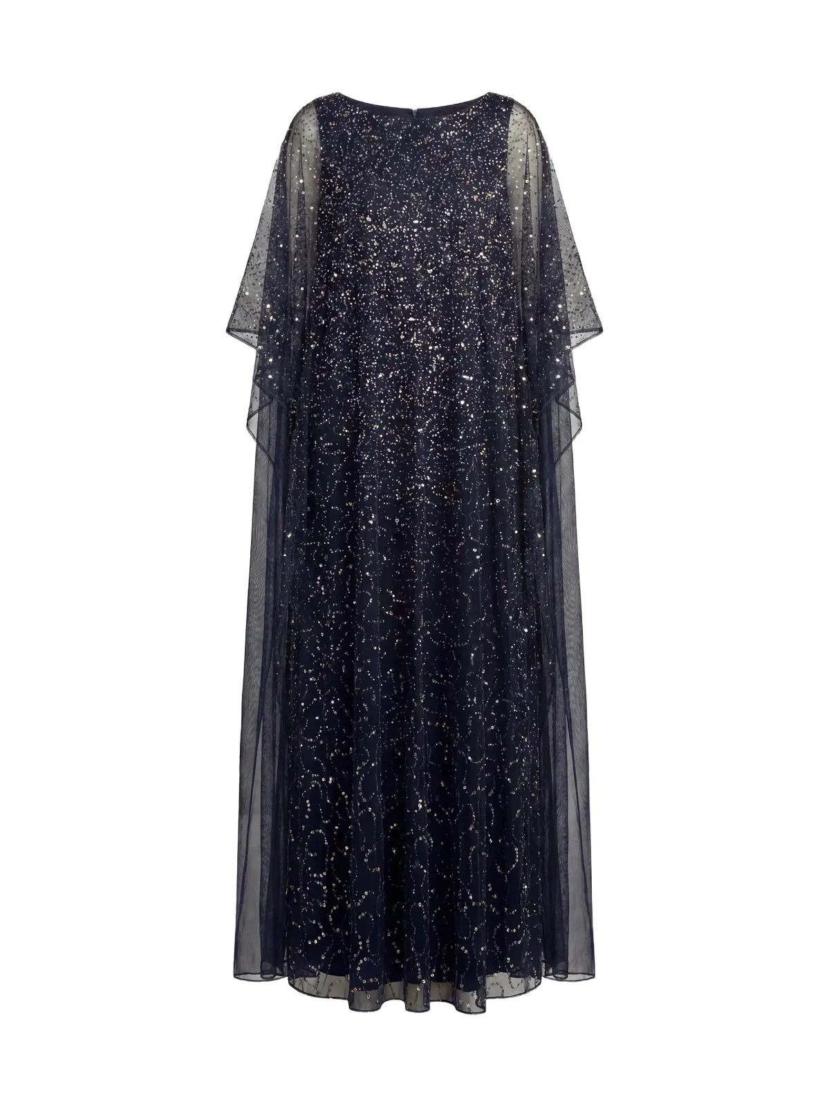 Mac Duggal Women's Embellished Mesh Caftan Maxi Dress