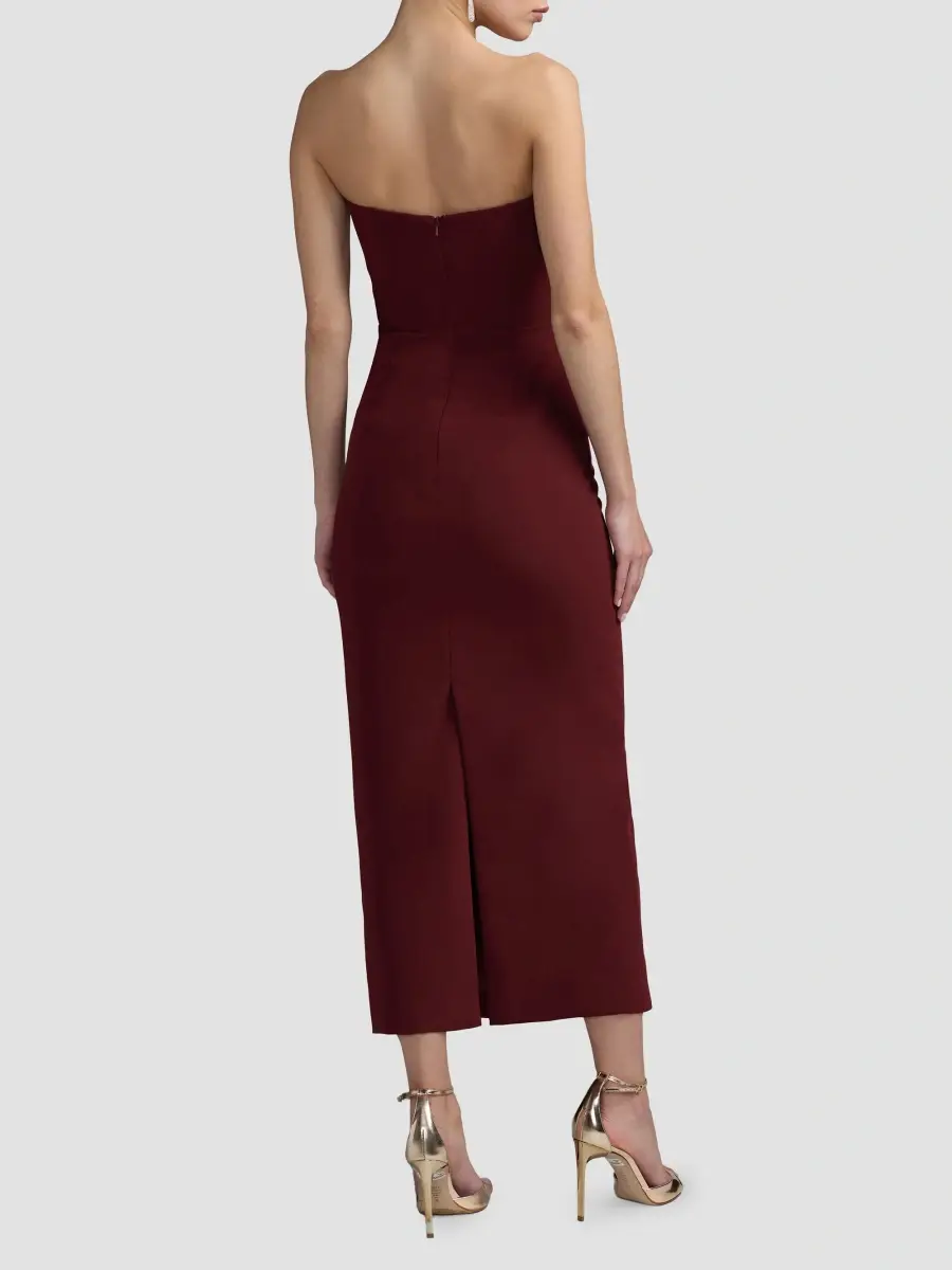 Mac Duggal Women's Floral Crepe Strapless Maxi Dress | Thumbnail 3 Mac Duggal Women's Floral Crepe Strapless Maxi Dress | Thumbnail 3