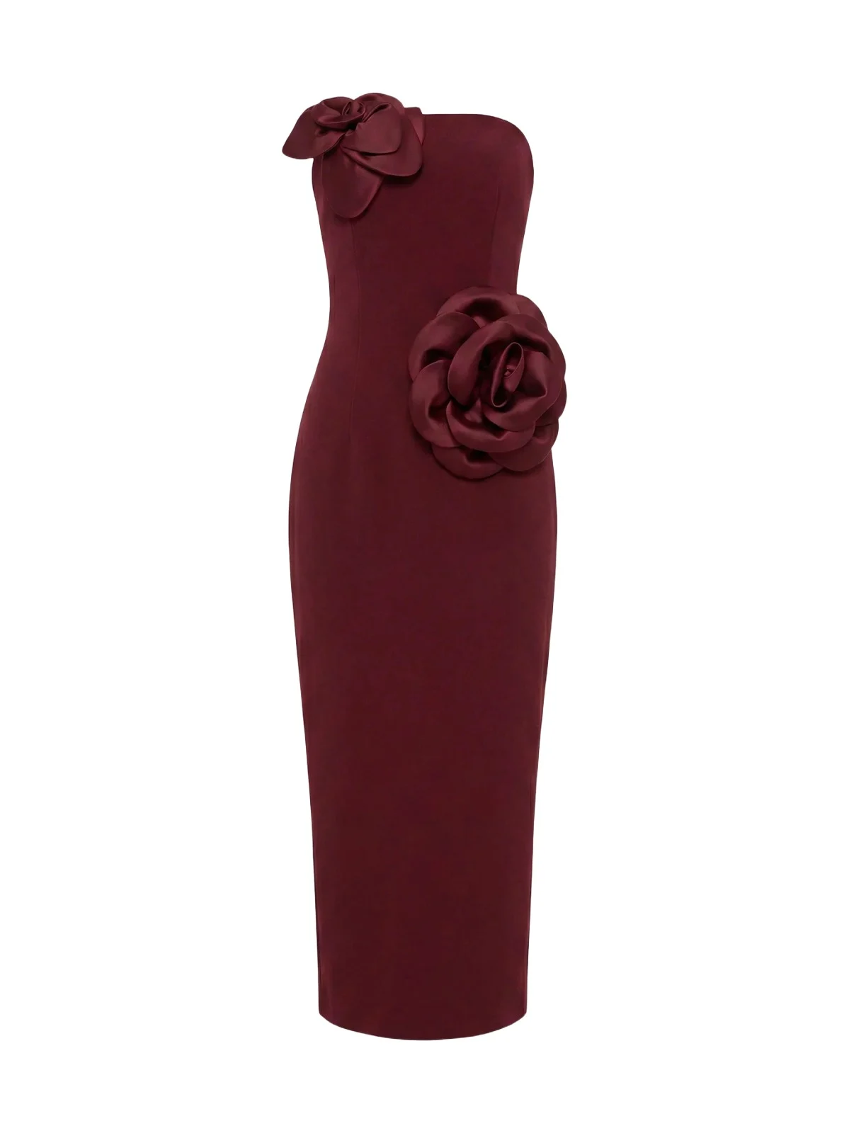 Mac Duggal Women's Floral Crepe Strapless Maxi Dress