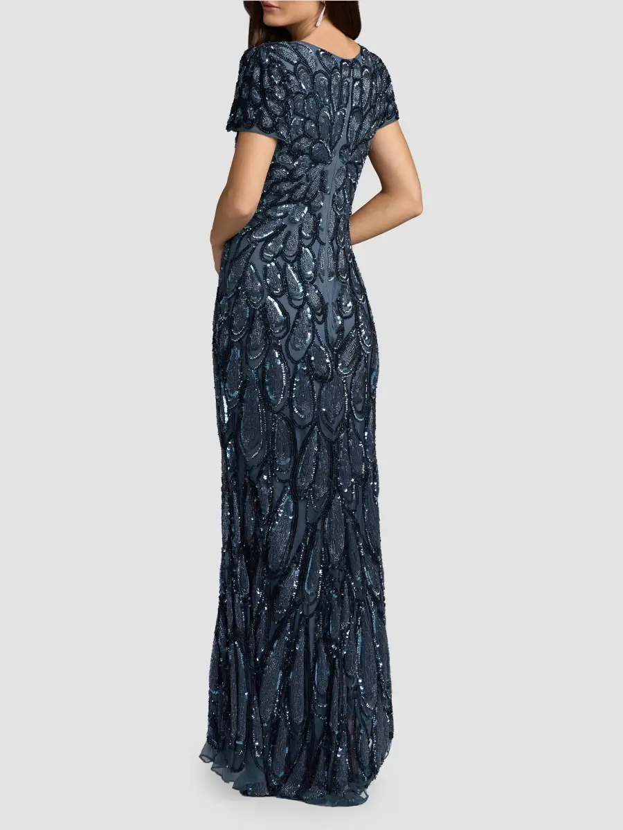 Mac Duggal Women's Sequin & Bead-Embellished Jersey Gown | Thumbnail 3 Mac Duggal Women's Sequin & Bead-Embellished Jersey Gown | Thumbnail 3