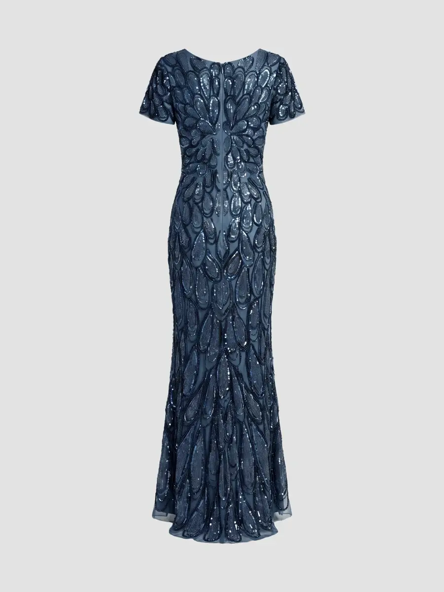 Mac Duggal Women's Sequin & Bead-Embellished Jersey Gown | Thumbnail 5 Mac Duggal Women's Sequin & Bead-Embellished Jersey Gown | Thumbnail 5