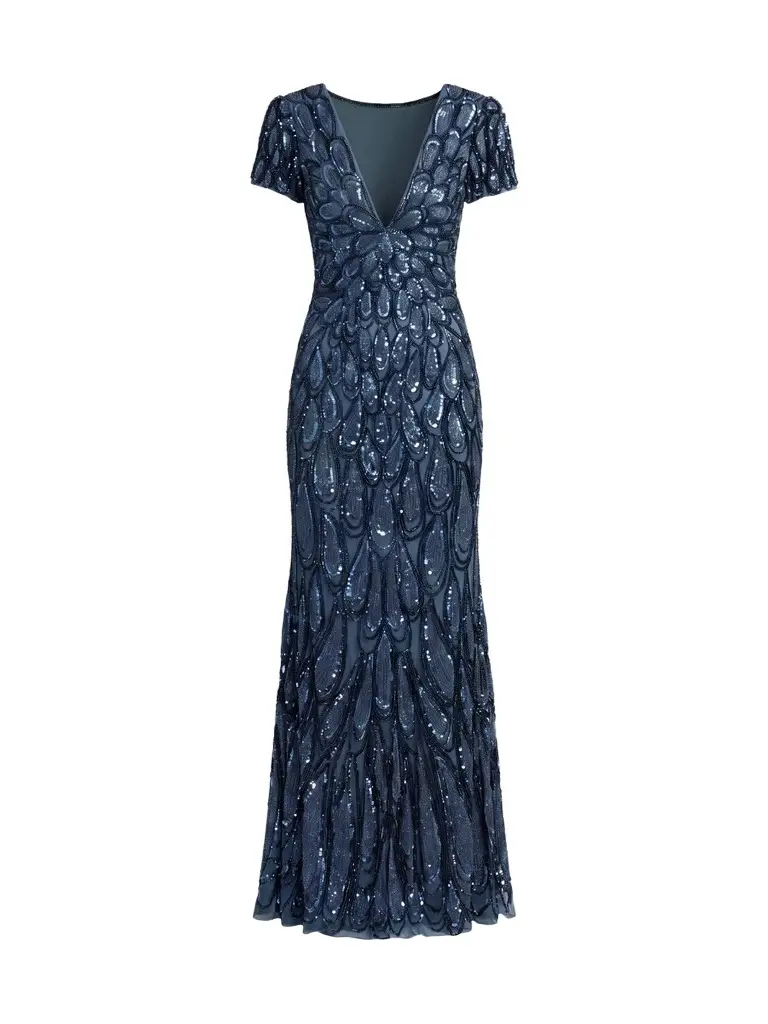 Mac Duggal Women's Sequin & Bead-Embellished Jersey Gown