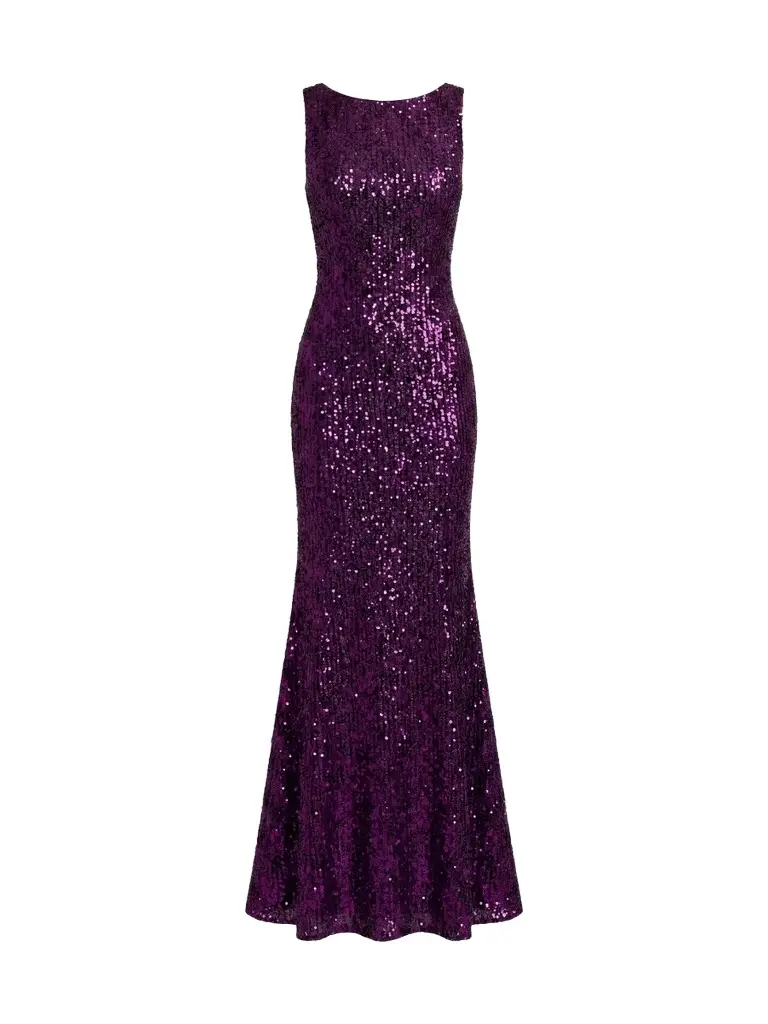 Mac Duggal Women's Sequin Sleeveless Sheath Gown