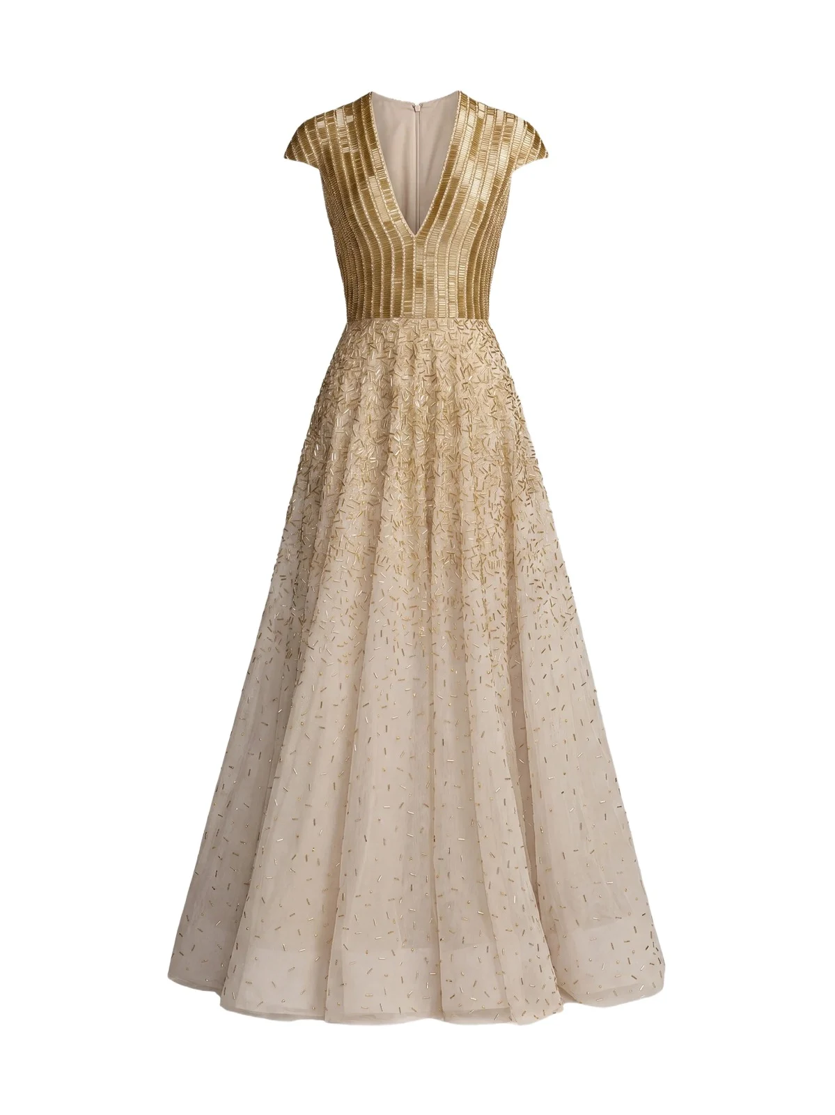 Women's Embellished Mesh A-Line Gown Women's Embellished Mesh A-Line Gown