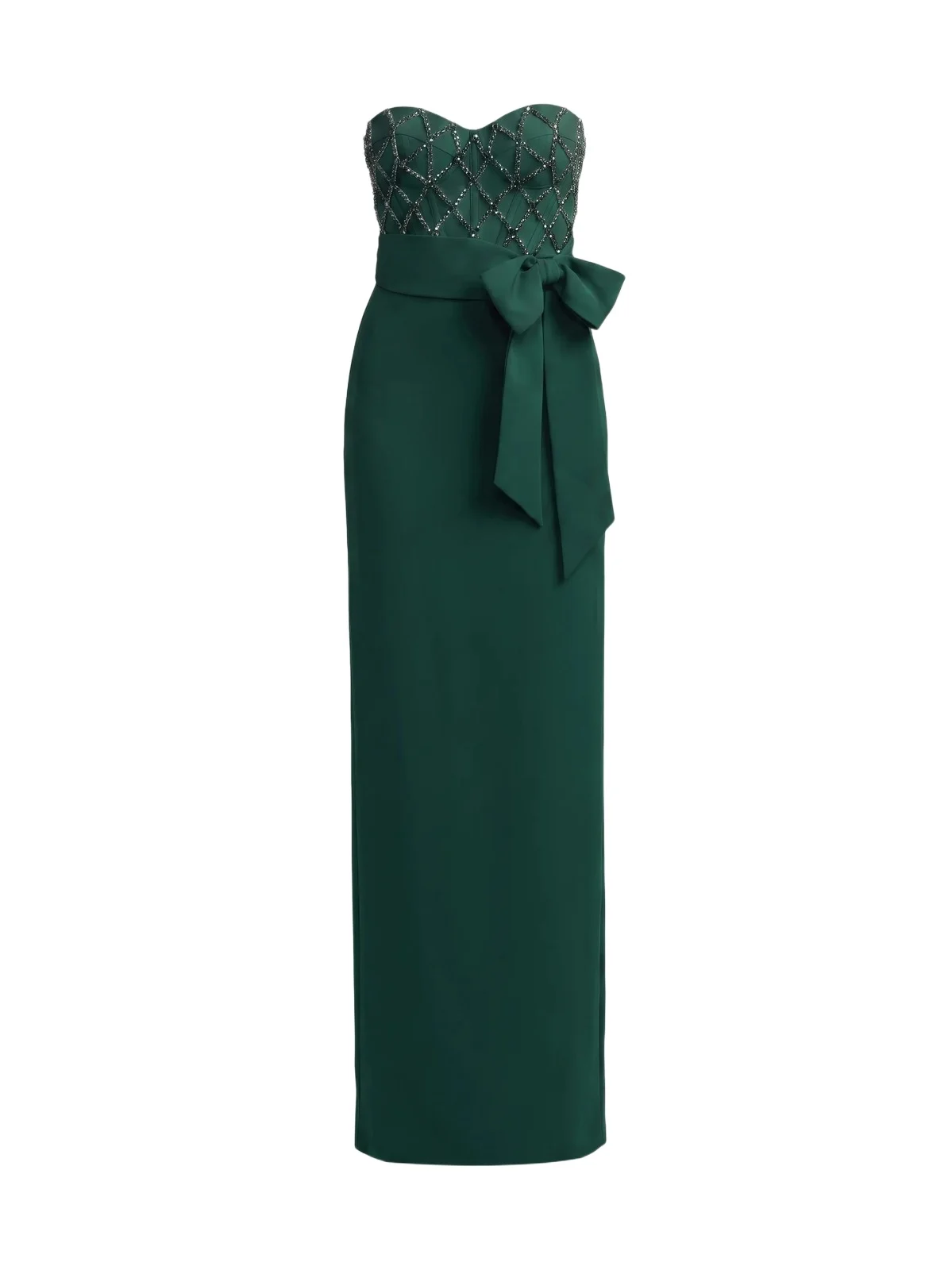 Mac Duggal Women's Crystal-Embellished Crêpe Strapless Bustier Gown