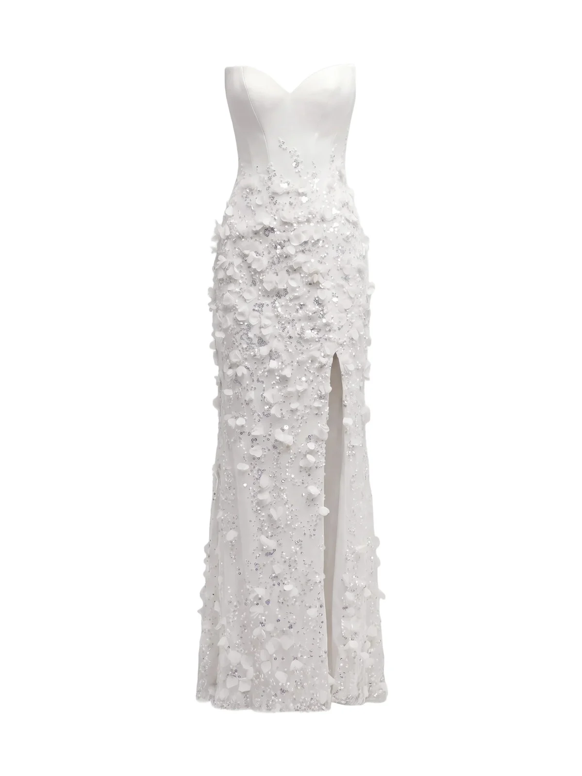 Women's Embellished Satin Strapless Gown
