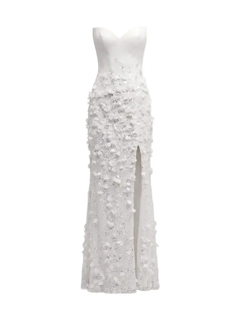 Mac Duggal Women's Embellished Satin Strapless Gown