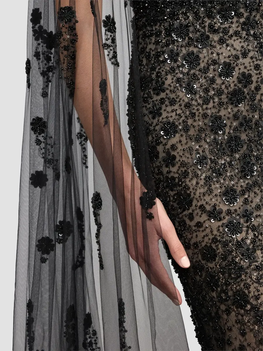 Mac Duggal Women's Embellished Lace One-Shoulder Gown | Thumbnail 5 Mac Duggal Women's Embellished Lace One-Shoulder Gown | Thumbnail 5