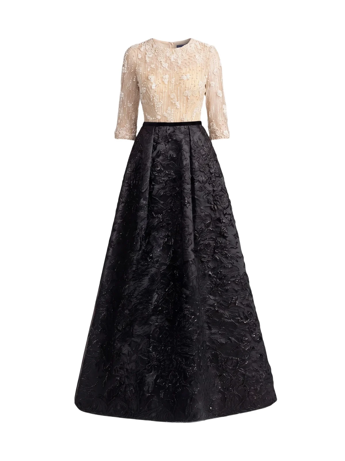 Mac Duggal Women's Two-Tone Crêpe Brocade Ball Gown