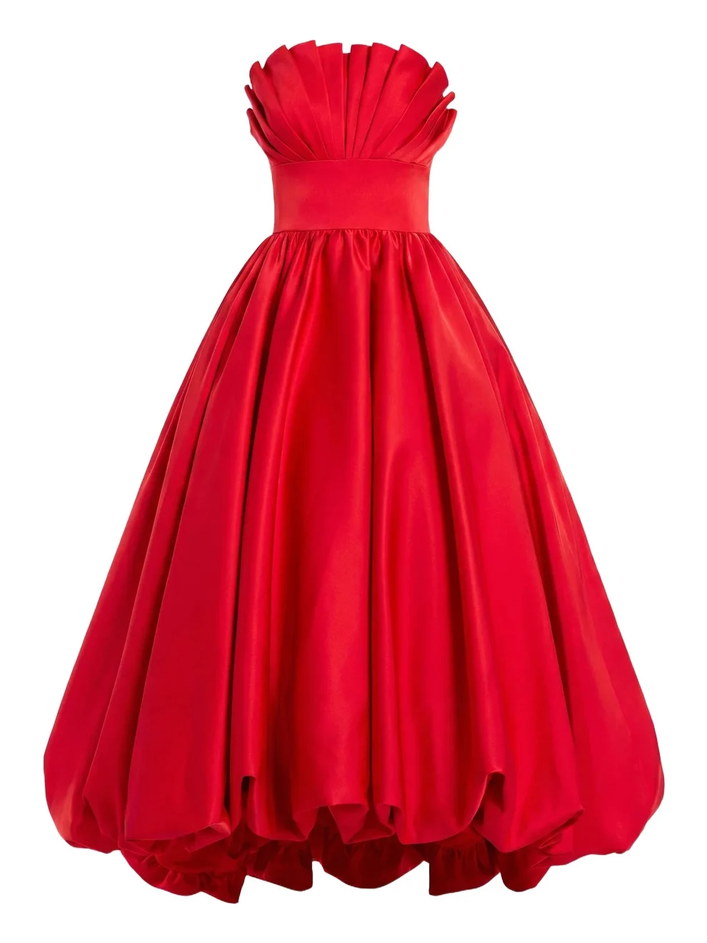 Mac Duggal Women's Pleated Satin Strapless Gown