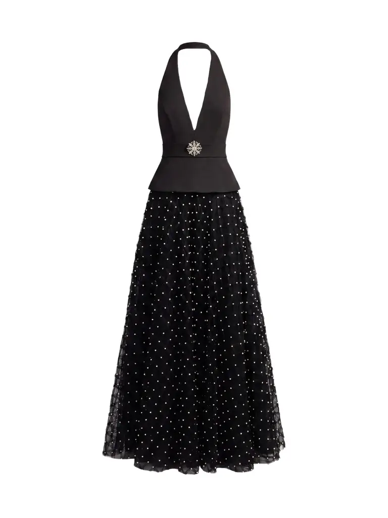 Mac Duggal Women's Embellished Halter Gown