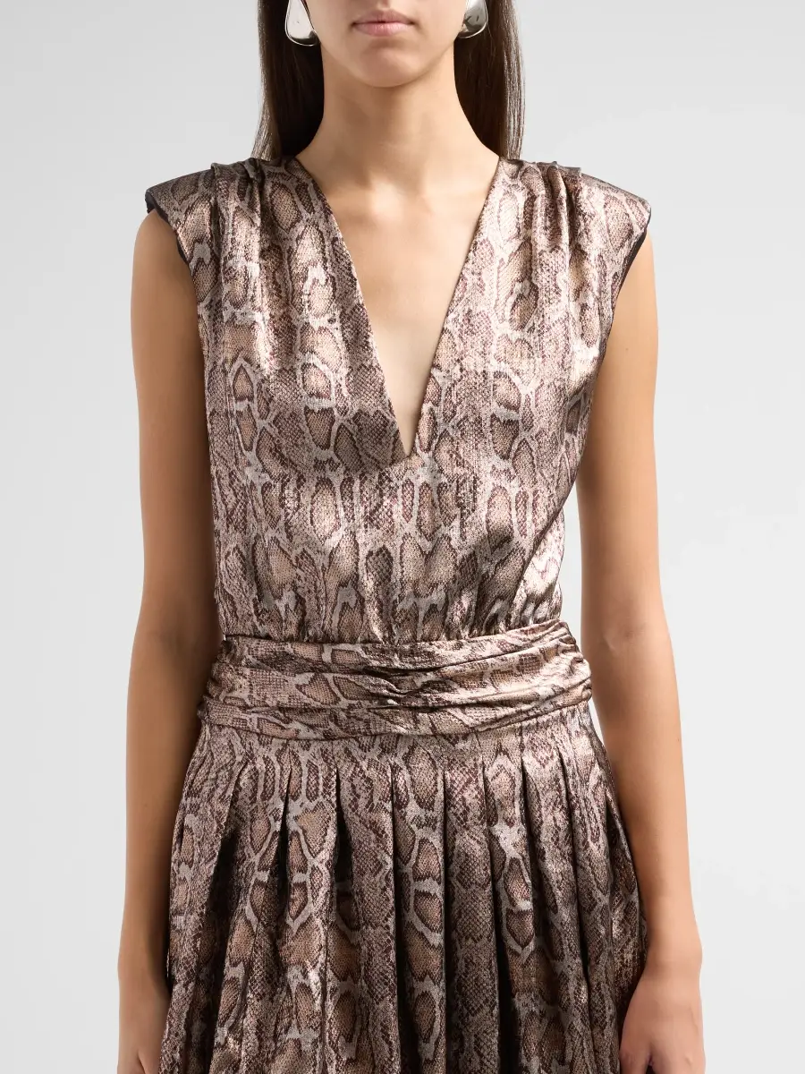 Ramy Brook Women's Crystal Snake V-Neck Mini Dress | Thumbnail 5 Ramy Brook Women's Crystal Snake V-Neck Mini Dress | Thumbnail 5