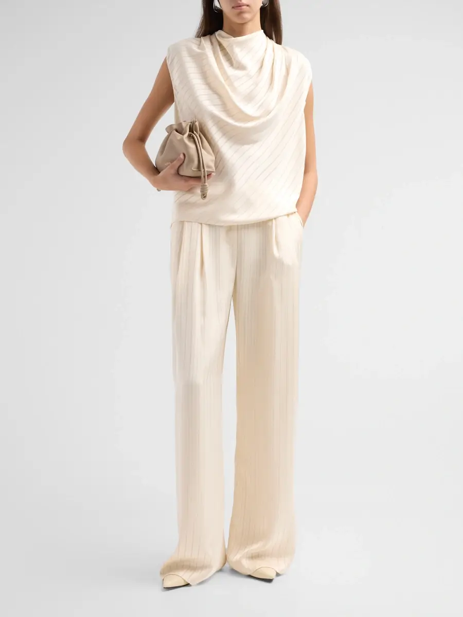 Ramy Brook Women's Holly Draped Stripe Blouse | Thumbnail 2 Ramy Brook Women's Holly Draped Stripe Blouse | Thumbnail 2