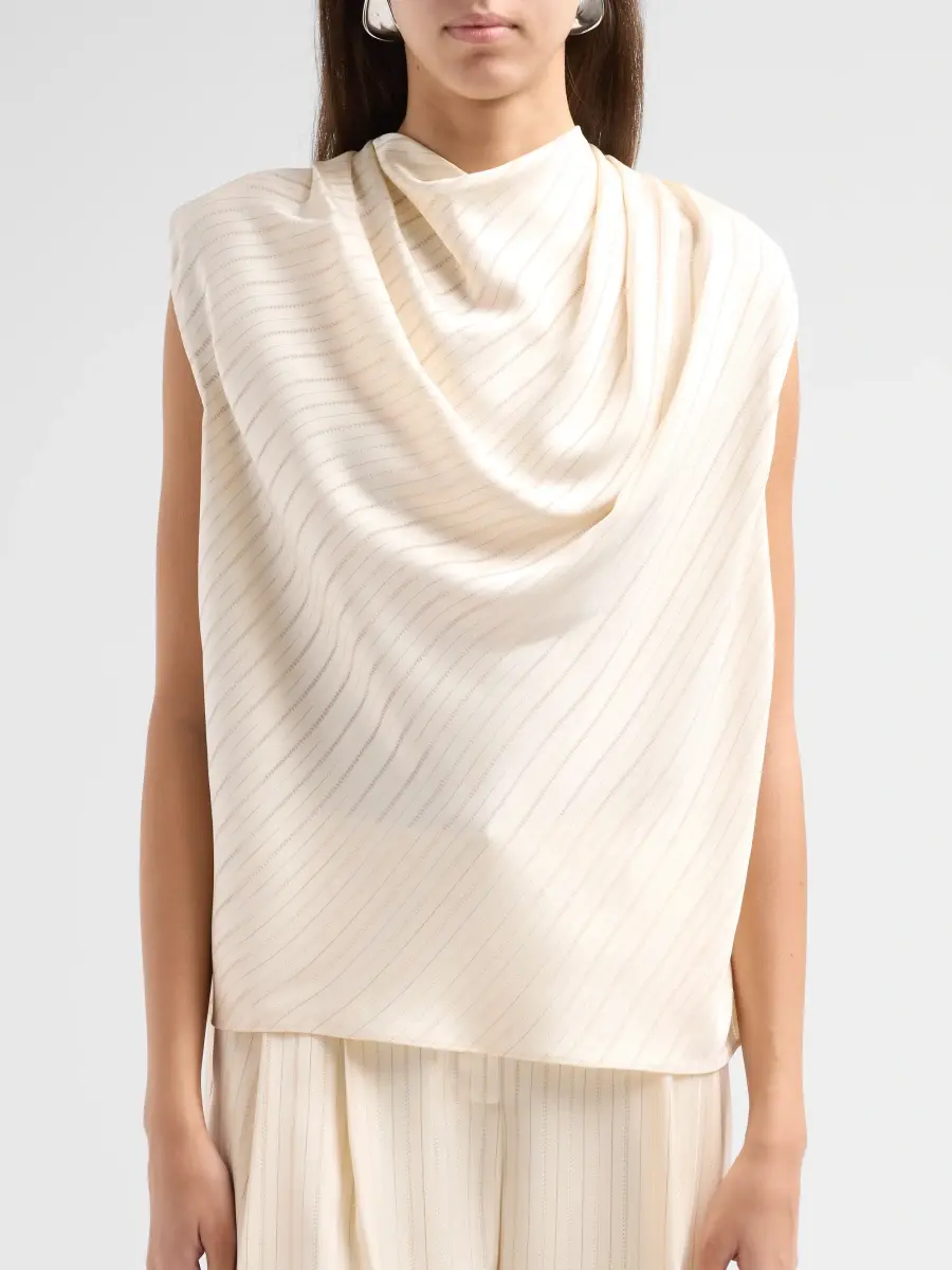 Ramy Brook Women's Holly Draped Stripe Blouse | Thumbnail 5 Ramy Brook Women's Holly Draped Stripe Blouse | Thumbnail 5