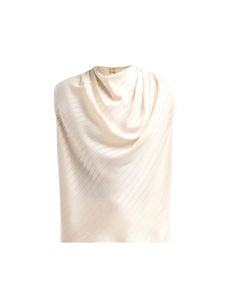 Ramy Brook Women's Holly Draped Stripe Blouse