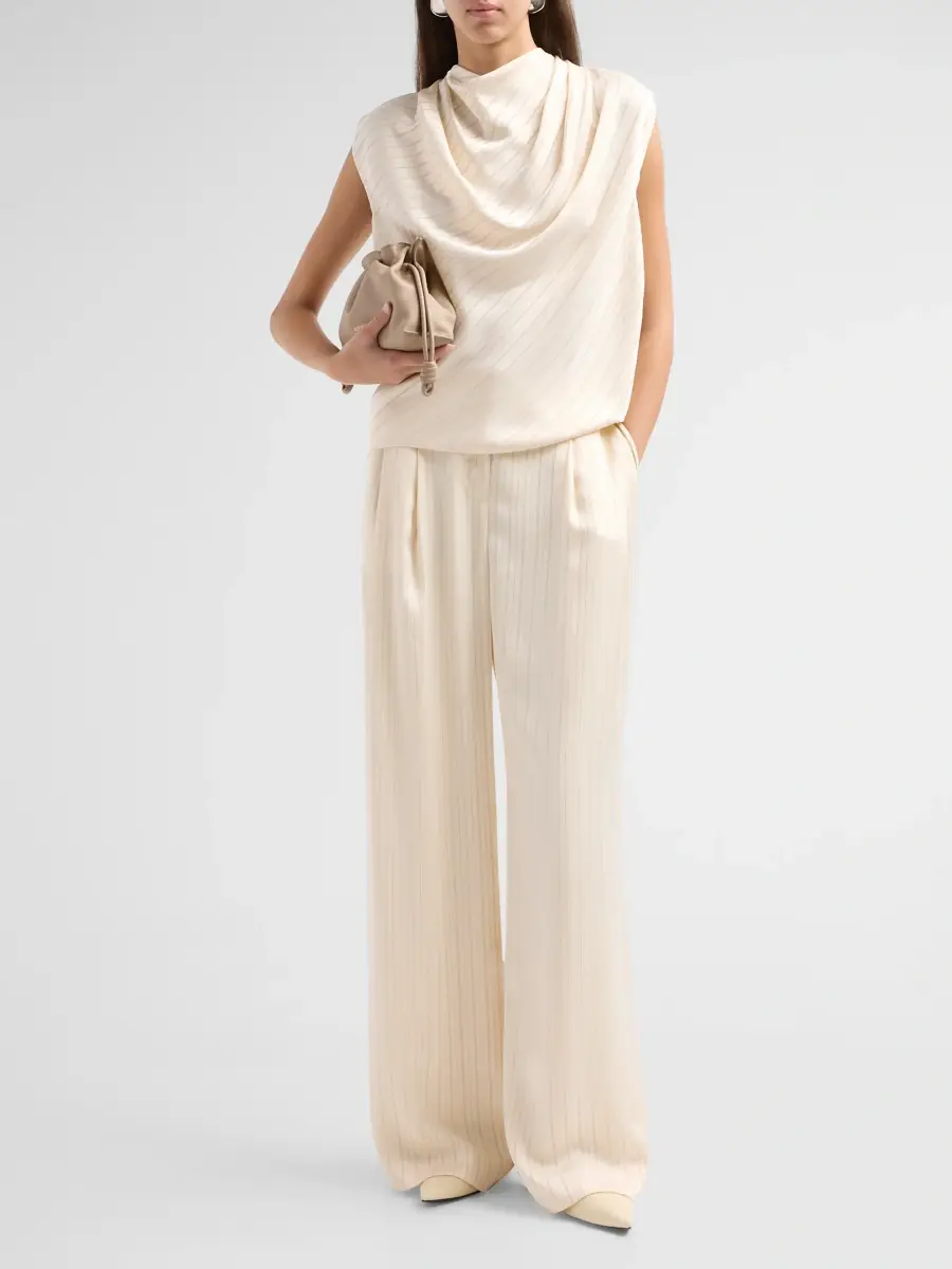 Ramy Brook Women's Jasmine Stripe Pleated Pants | Thumbnail 2 Ramy Brook Women's Jasmine Stripe Pleated Pants | Thumbnail 2