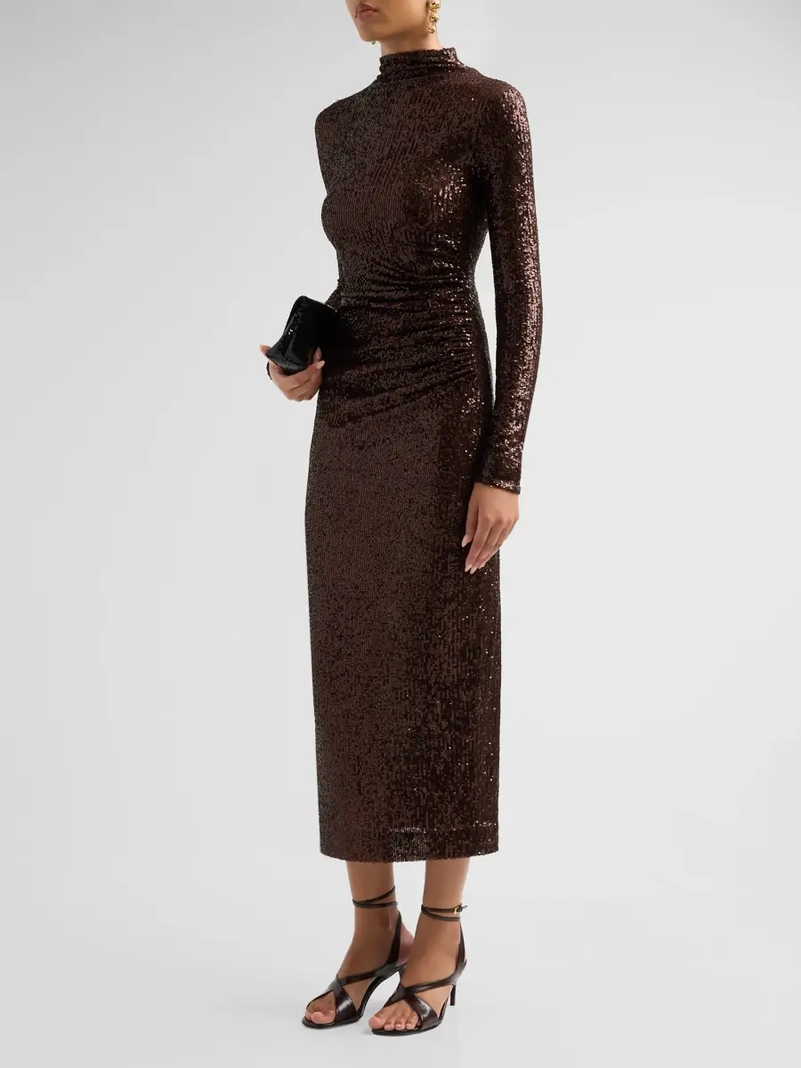 Cara Cara Women's Ryan Sequined Sheath Midi Dress | Thumbnail 4 Cara Cara Women's Ryan Sequined Sheath Midi Dress | Thumbnail 4