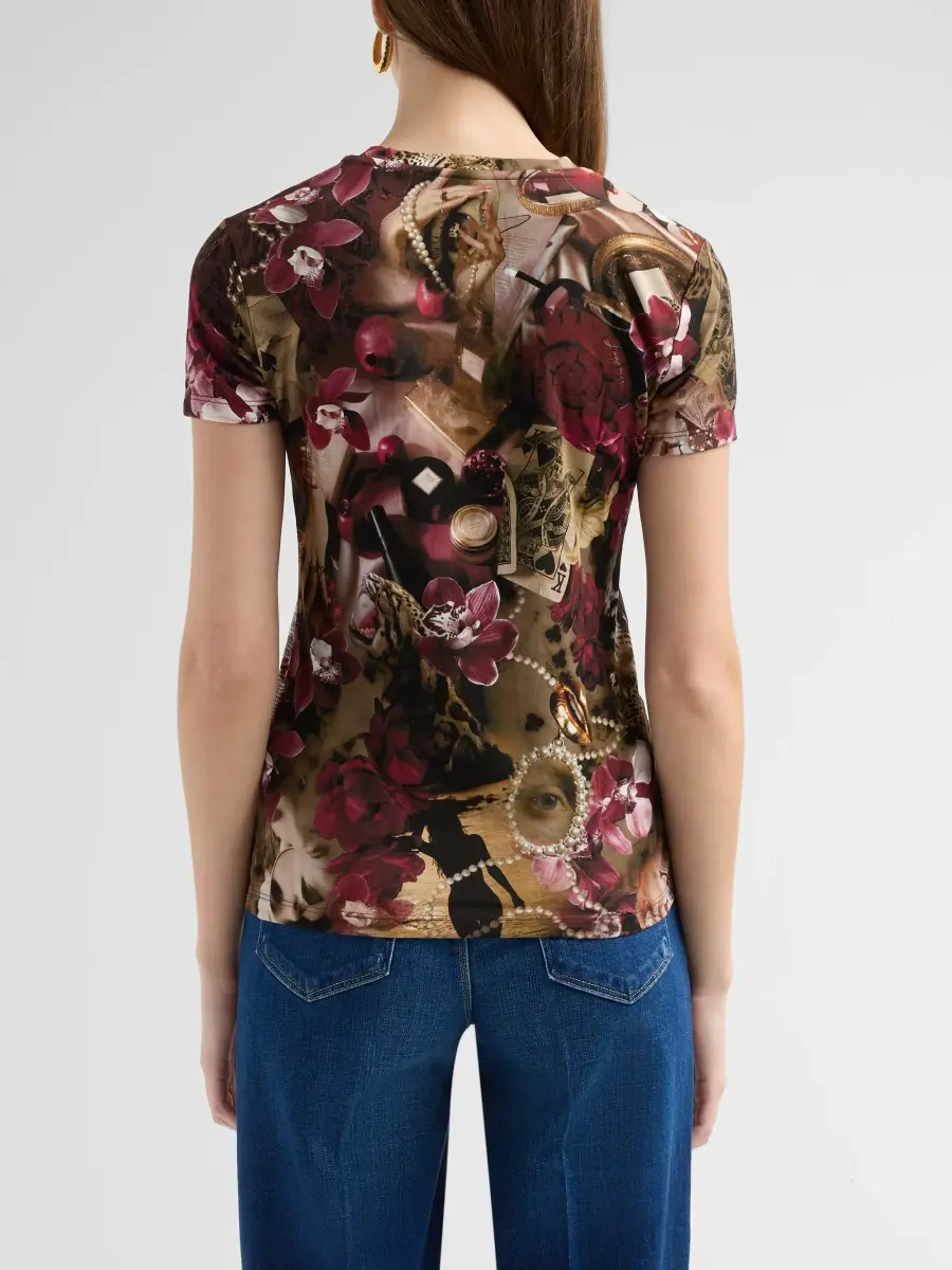 L'Agence Women's Ressi Lux Collage Crewneck T-Shirt | Thumbnail 3 L'Agence Women's Ressi Lux Collage Crewneck T-Shirt | Thumbnail 3