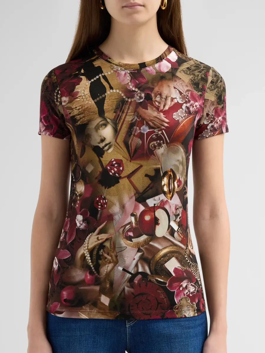 L'Agence Women's Ressi Lux Collage Crewneck T-Shirt | Thumbnail 5 L'Agence Women's Ressi Lux Collage Crewneck T-Shirt | Thumbnail 5