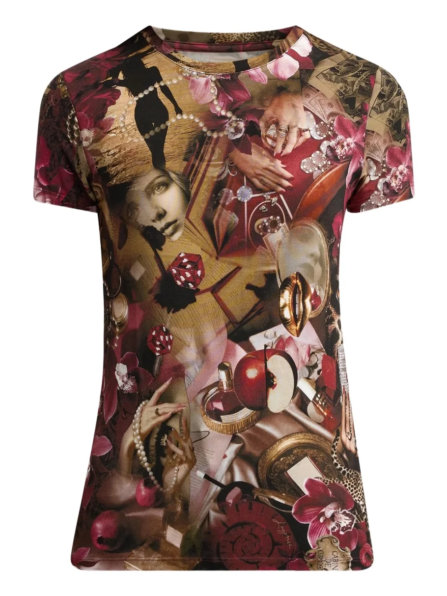 L'Agence Women's Ressi Lux Collage Crewneck T-Shirt
