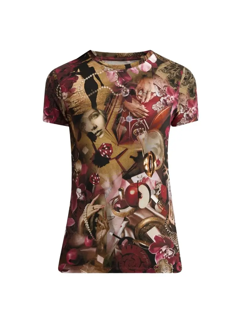 L'Agence Women's Ressi Lux Collage Crewneck T-Shirt
