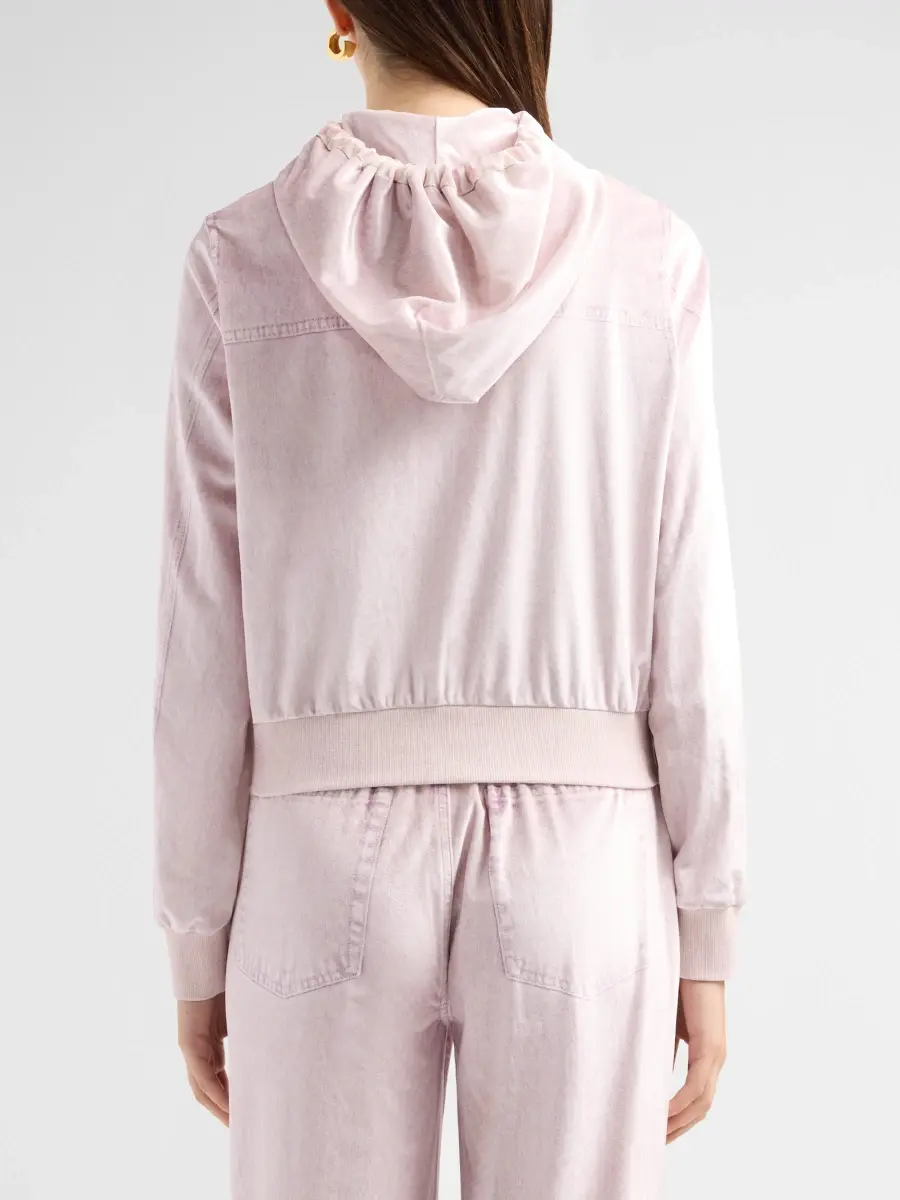 rag & bone Women's rb Miramar Velvet Zip-Up Hoodie | Thumbnail 3 rag & bone Women's rb Miramar Velvet Zip-Up Hoodie | Thumbnail 3