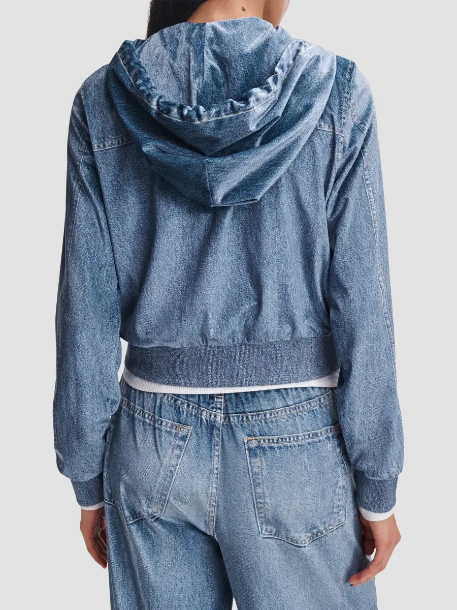 rag & bone Women's rb Miramar Velvet Zip-Up Hoodie | Thumbnail 3 rag & bone Women's rb Miramar Velvet Zip-Up Hoodie | Thumbnail 3
