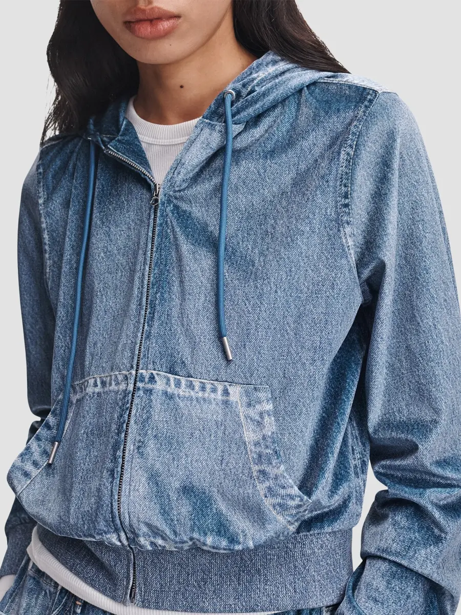 rag & bone Women's rb Miramar Velvet Zip-Up Hoodie | Thumbnail 6 rag & bone Women's rb Miramar Velvet Zip-Up Hoodie | Thumbnail 6