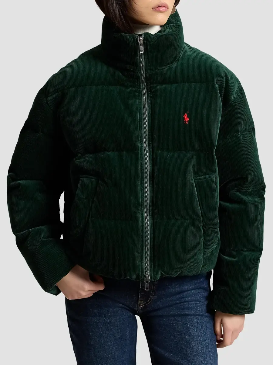 Polo Ralph Lauren Women's Corduroy Woven Down Puffer Coat | Thumbnail 4