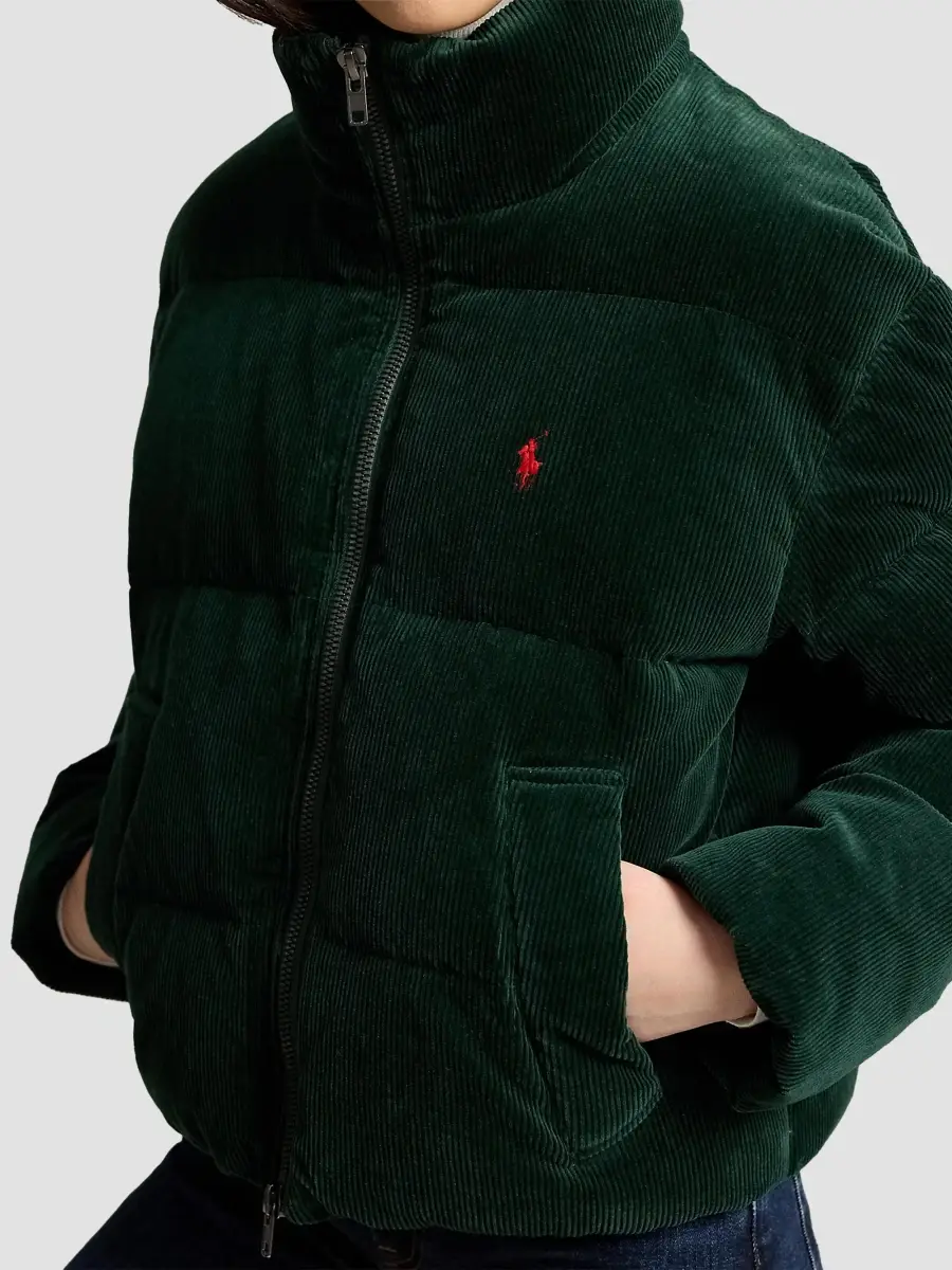 Polo Ralph Lauren Women's Corduroy Woven Down Puffer Coat | Thumbnail 5