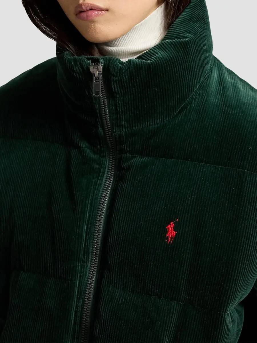 Polo Ralph Lauren Women's Corduroy Woven Down Puffer Coat | Thumbnail 6