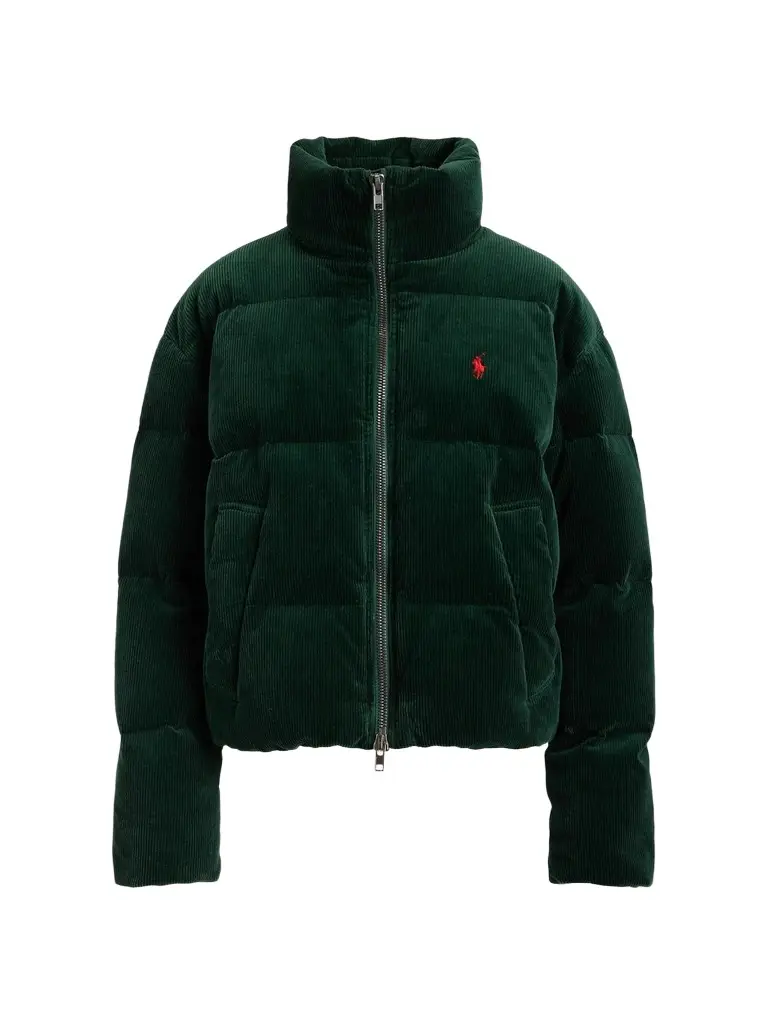 Women's Corduroy Woven Down Puffer Coat