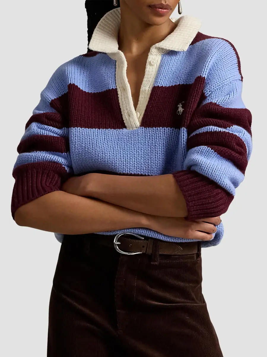 Polo Ralph Lauren Women's Wool-Blend Rugby Sweater | Thumbnail 4 Polo Ralph Lauren Women's Wool-Blend Rugby Sweater | Thumbnail 4
