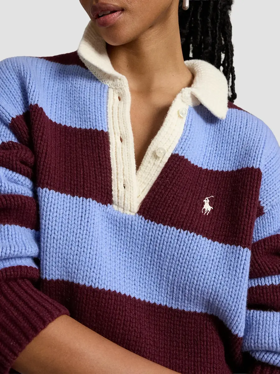 Polo Ralph Lauren Women's Wool-Blend Rugby Sweater | Thumbnail 5 Polo Ralph Lauren Women's Wool-Blend Rugby Sweater | Thumbnail 5