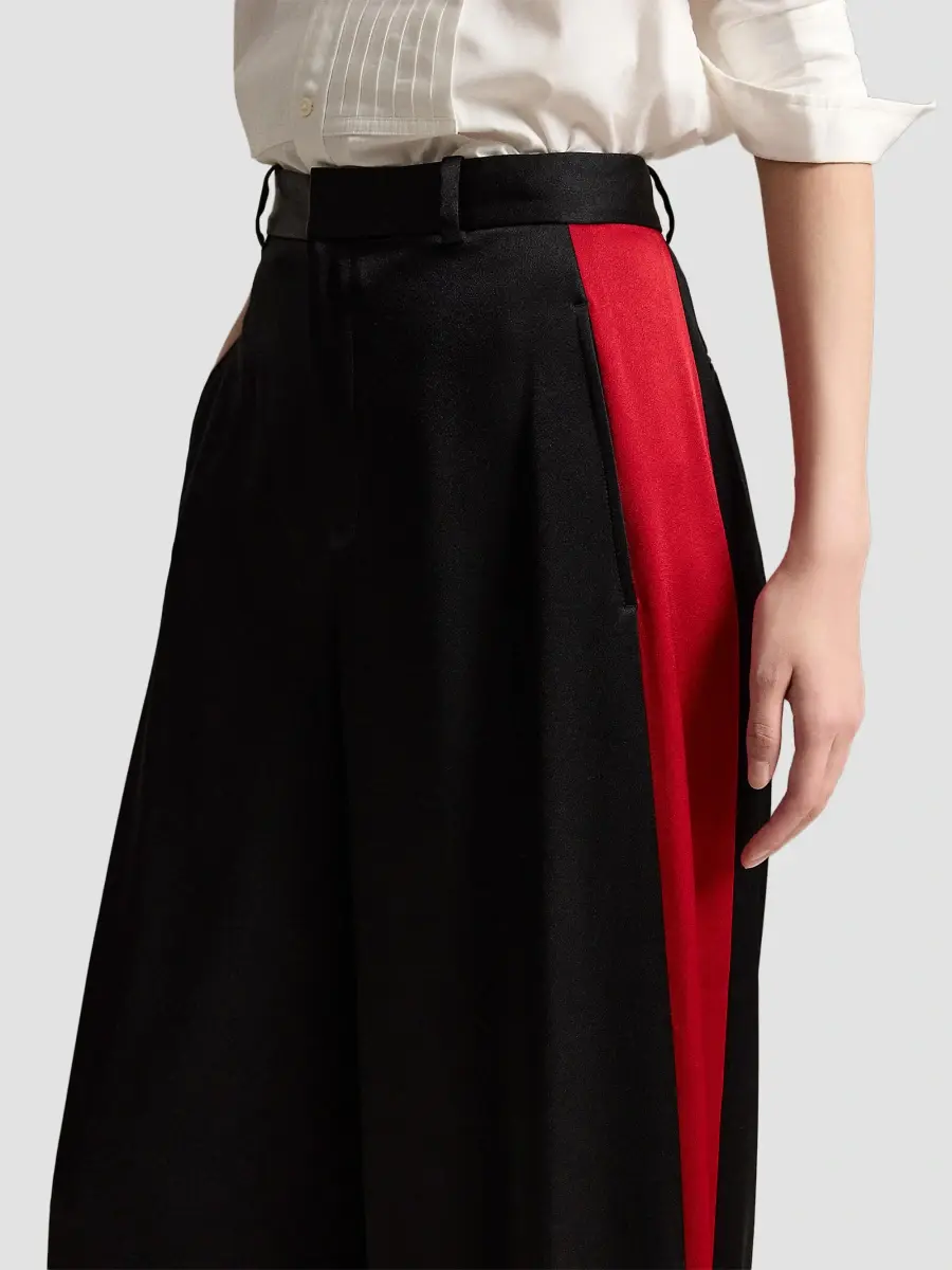 Polo Ralph Lauren Women's Crepe Wide-Leg Tuxedo Pants | Thumbnail 5 Polo Ralph Lauren Women's Crepe Wide-Leg Tuxedo Pants | Thumbnail 5