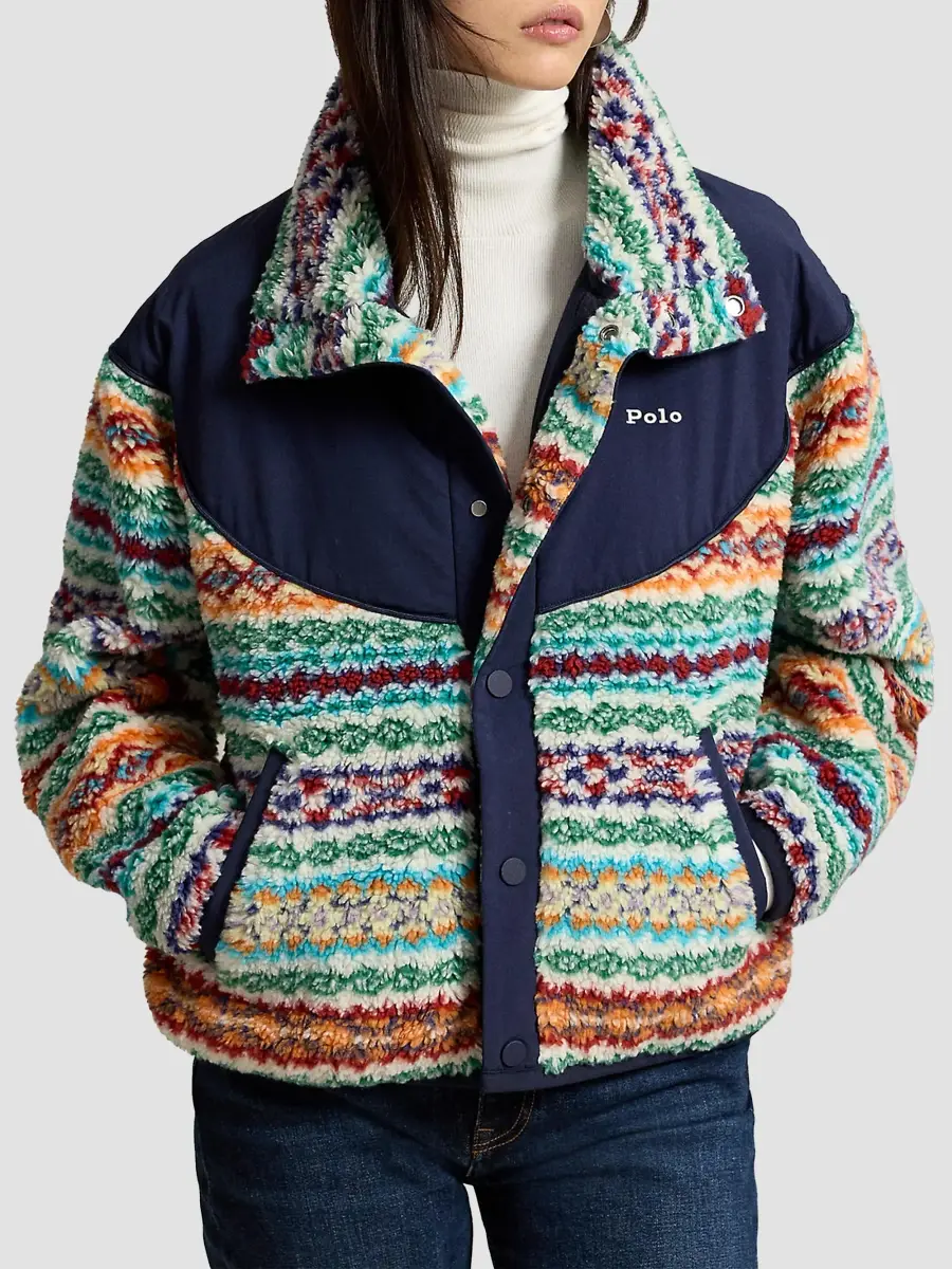 Polo Ralph Lauren Women's Jaquard High-Pile Fleece Jacket | Thumbnail 6 Polo Ralph Lauren Women's Jaquard High-Pile Fleece Jacket | Thumbnail 6
